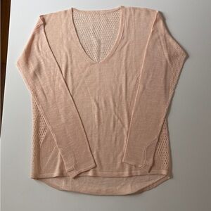lululemon athletica Pink V-Neck Sweater